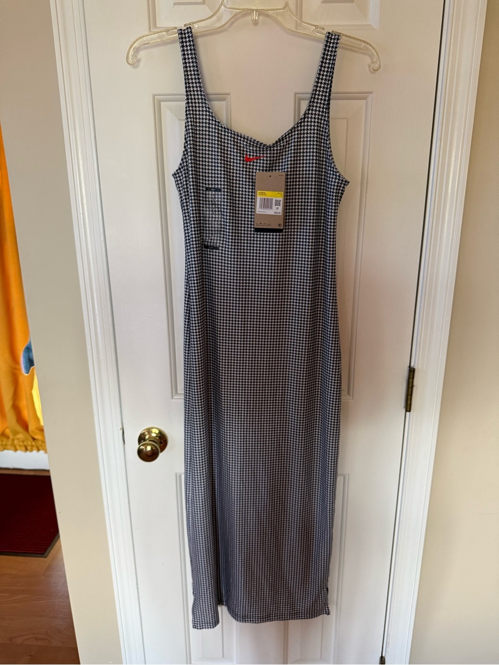 Nike Black & White Gingham Slip Dress